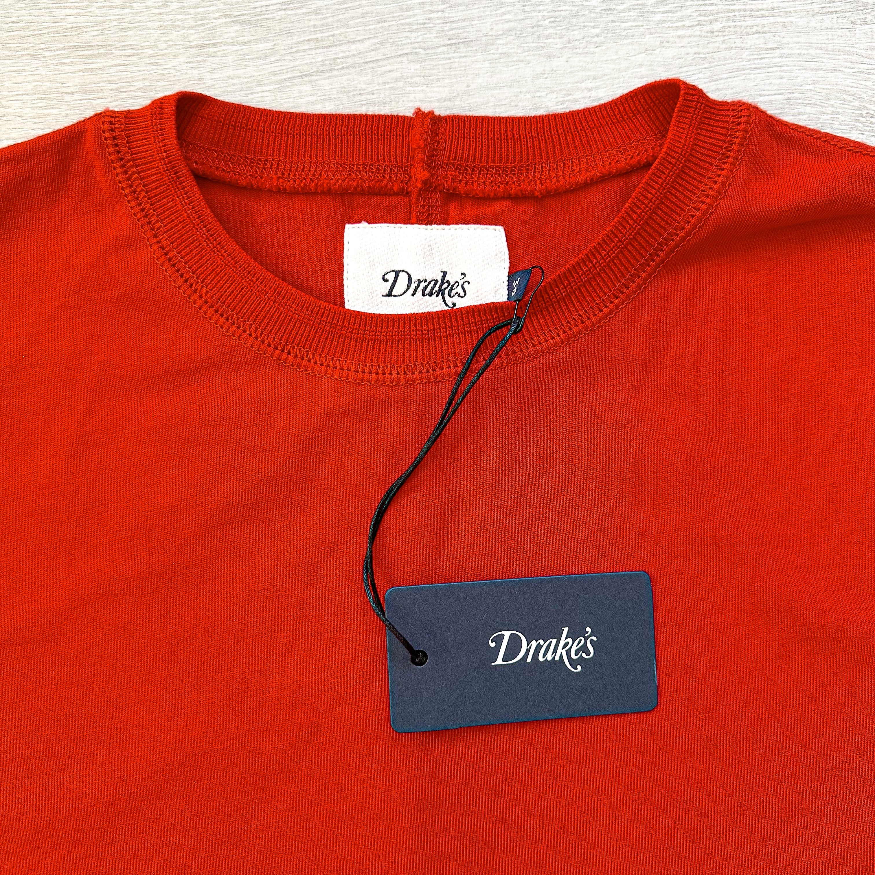 Drake's Red Long Sleeve Hiking Tee Shirt - House Of Huntington