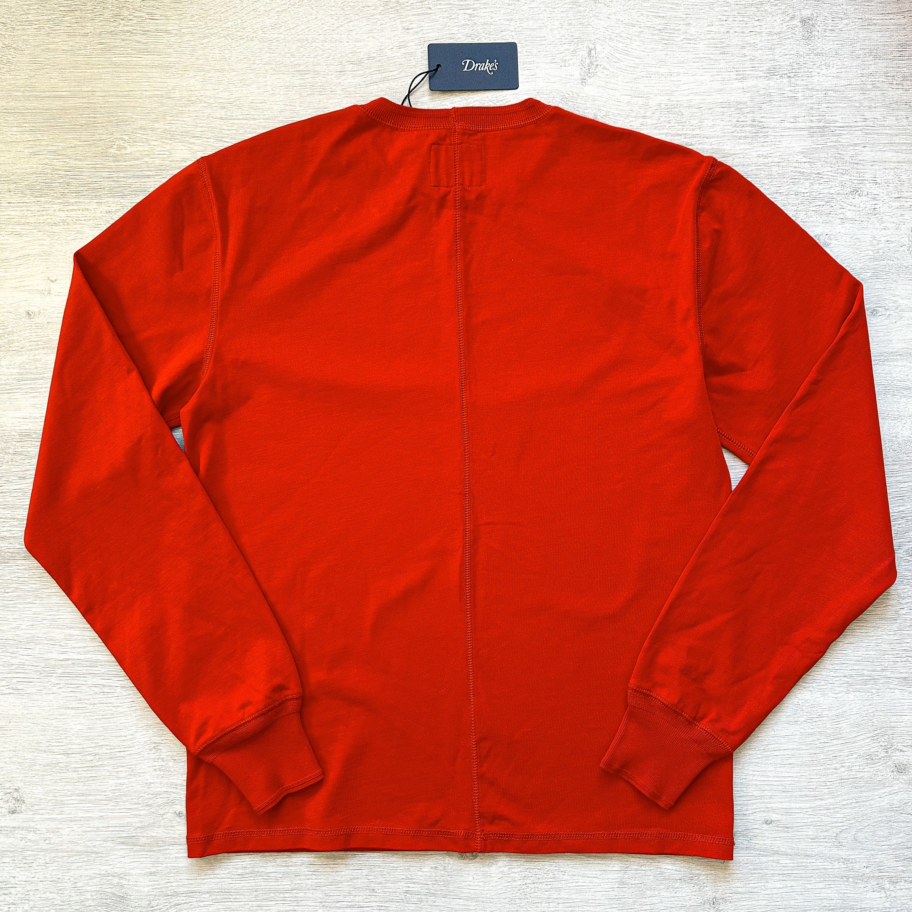 Drake's Red Long Sleeve Hiking Tee Shirt - House Of Huntington