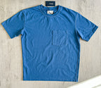 Drake's Blue Short Sleeve Chest Pocket Hiking Tee Shirt - House Of Huntington