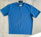 Drake's Blue Short Sleeve Chest Pocket Hiking Tee Shirt - House Of Huntington