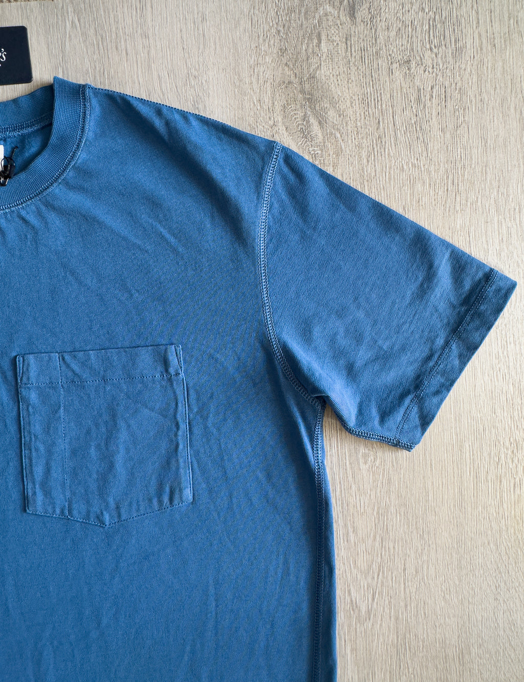 Drake's Blue Short Sleeve Chest Pocket Hiking Tee Shirt - House Of Huntington