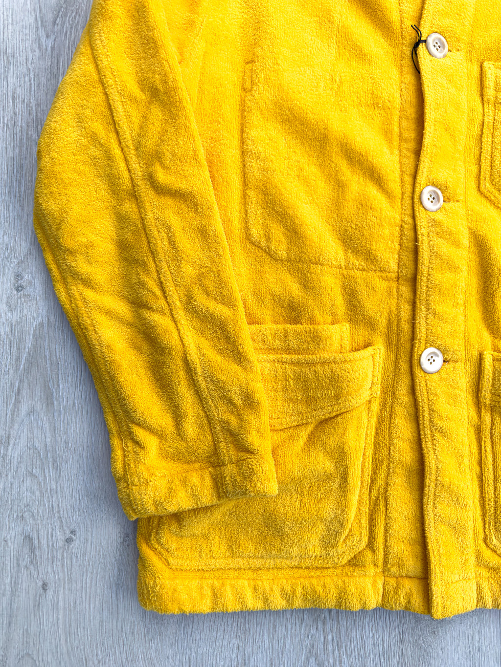 Drake's Yellow Terry Towelling 5 Pocket Chore Jacket - House Of Huntington