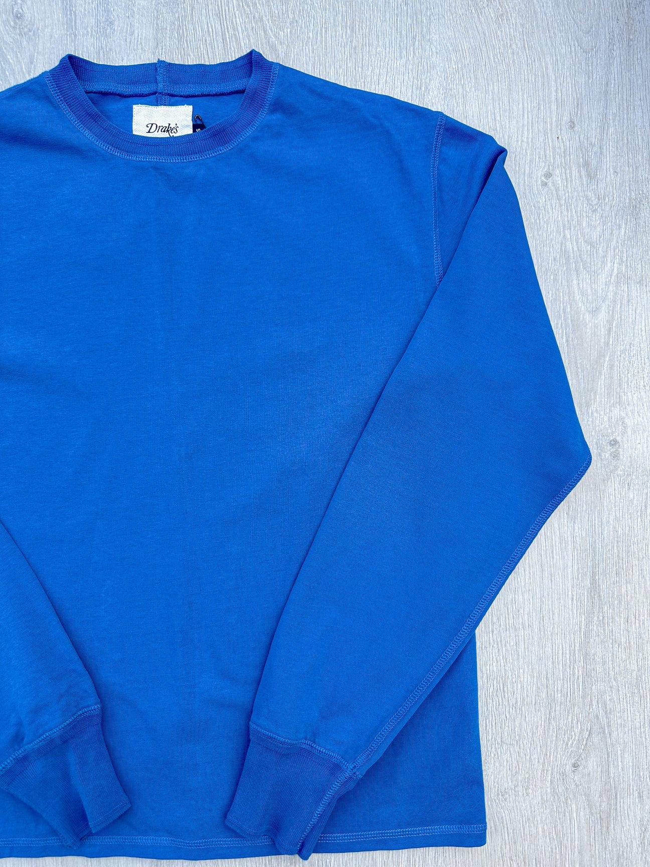 Drake's Blue Long Sleeve Hiking Tee Shirt - House Of Huntington