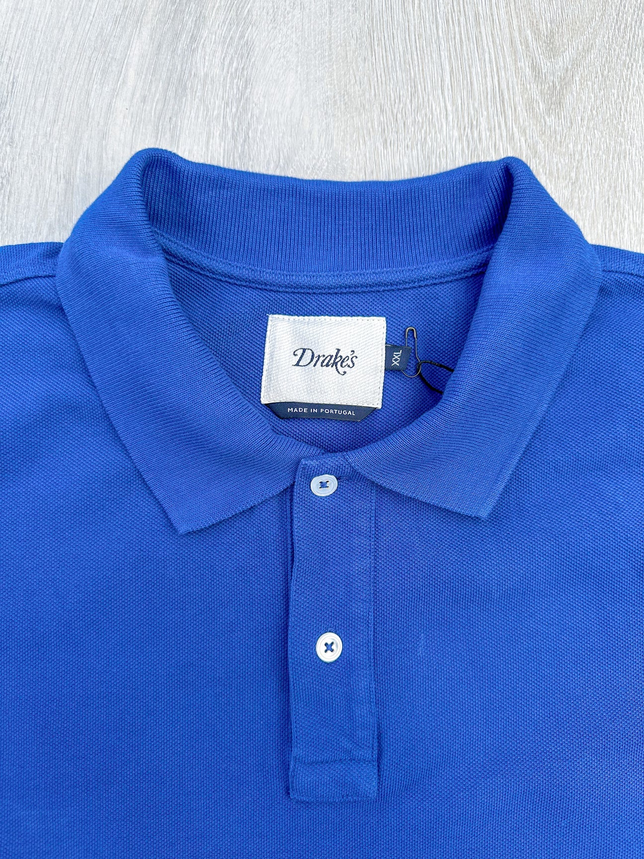 Drake's Blue Polo Shirt With Long Sleeve - House Of Huntington