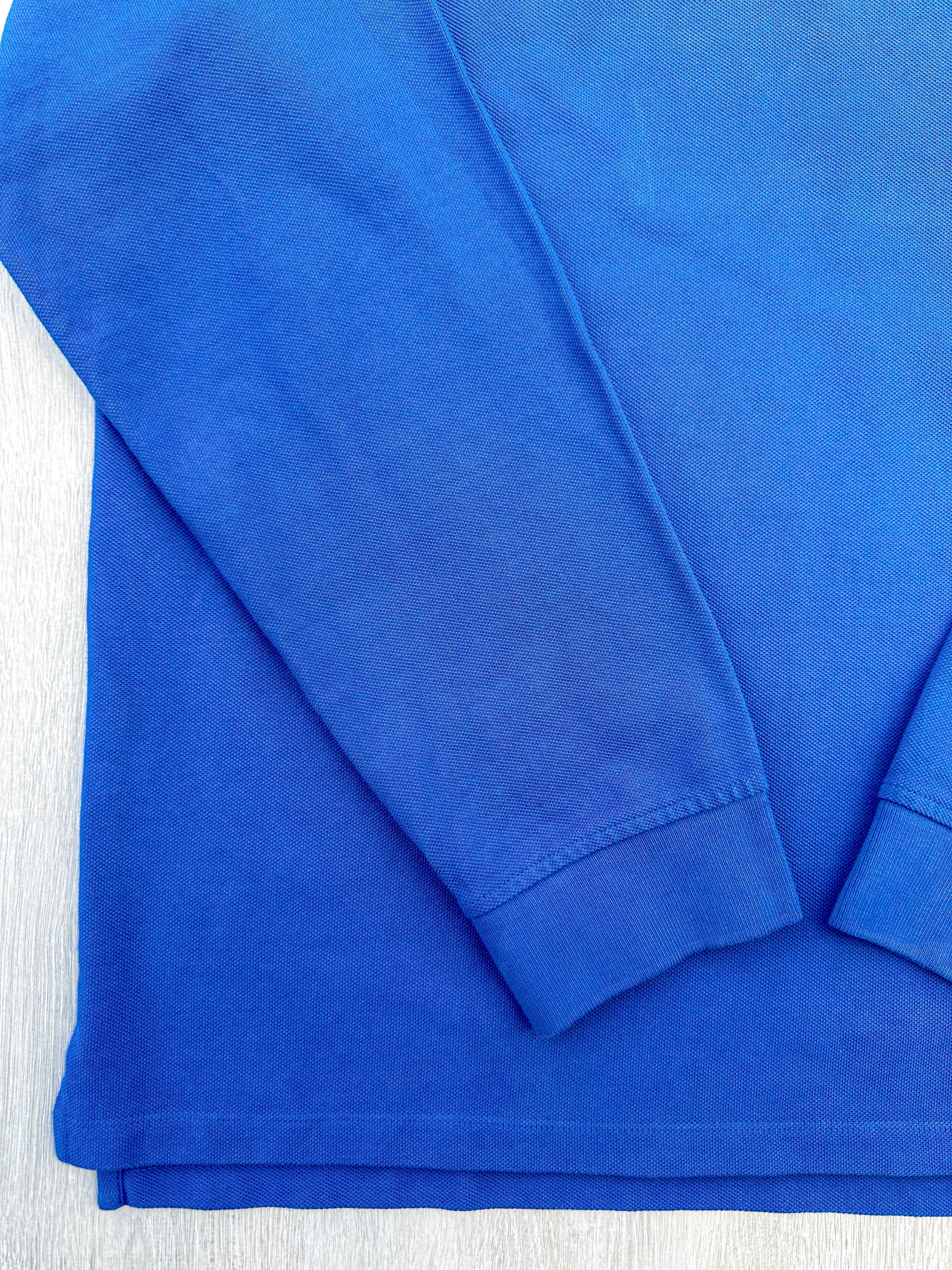 Drake's Blue Polo Shirt With Long Sleeve - House Of Huntington