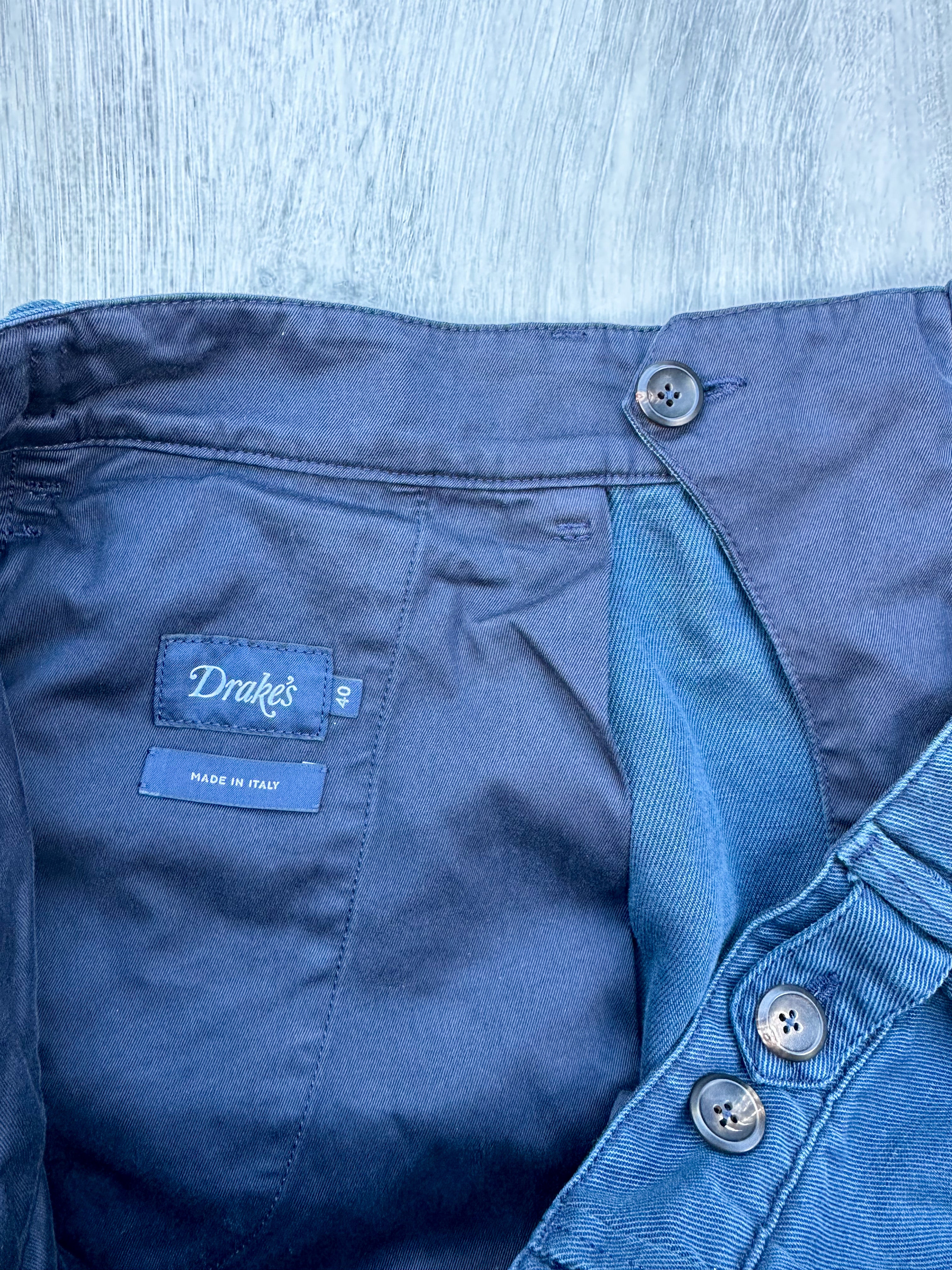 Drake's Blue Games Chino Trousers - House Of Huntington