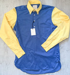 Drake's Colour Block Blue & Yellow Shirt - House Of Huntington