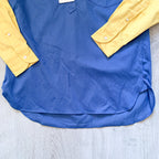 Drake's Colour Block Blue & Yellow Shirt - House Of Huntington