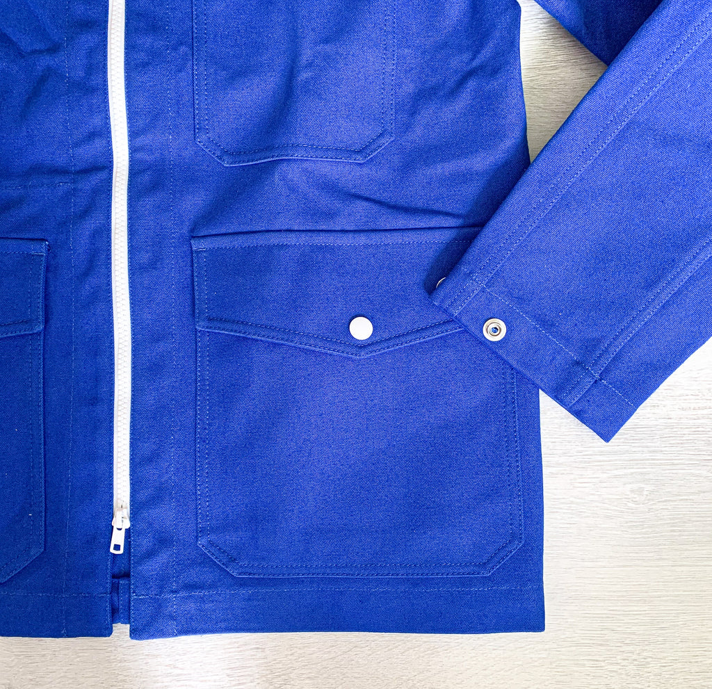 Drake's Blue Cotton 18oz Canvas Yacht Sailing Chore Jacket - House Of Huntington