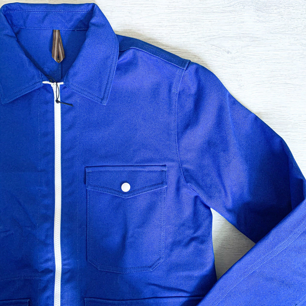 Drake's Blue Cotton 18oz Canvas Yacht Sailing Chore Jacket - House Of Huntington