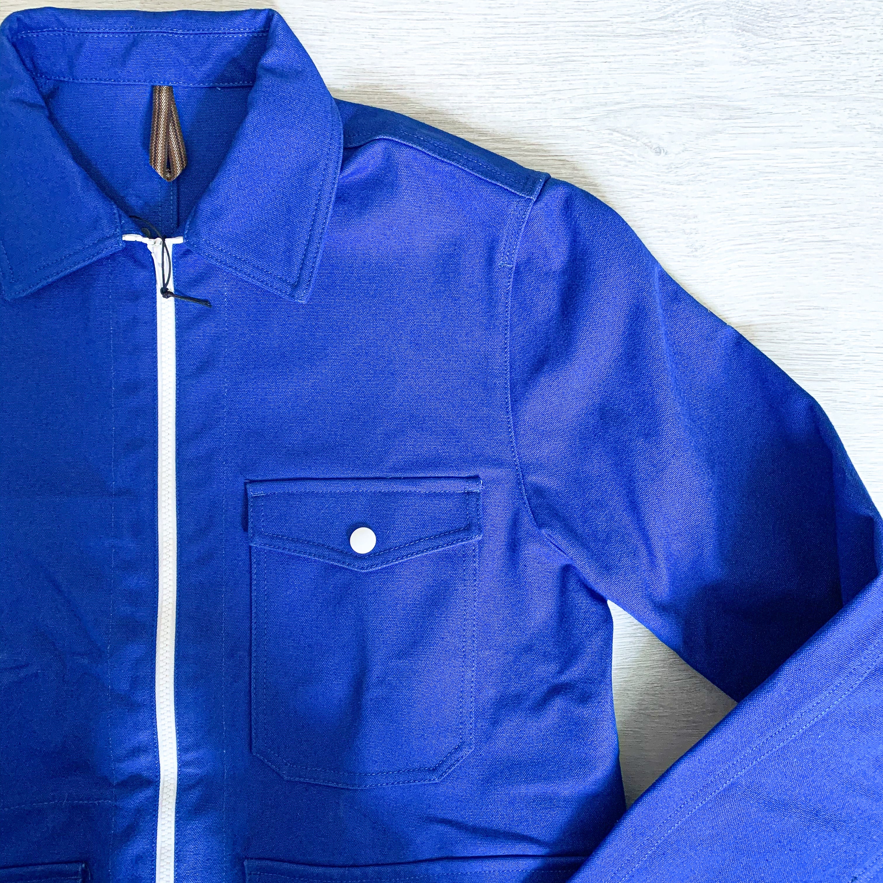 Drake's Blue Cotton 18oz Canvas Yacht Sailing Chore Jacket - House Of Huntington