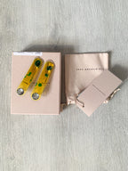 Christopher Kane Lava Gel Yellow Green Liquid Earrings - House Of Huntington