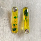 Christopher Kane Lava Gel Yellow Green Liquid Earrings - House Of Huntington