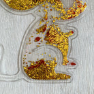 Christopher Kane Rat Red Liquid Gel Gold Glitter Key Ring - House Of Huntington