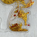 Christopher Kane Rat Red Liquid Gel Gold Glitter Key Ring - House Of Huntington