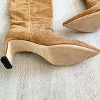 Dear Frances Camel Corduroy Sleeve Millerighe Boots - House Of Huntington
