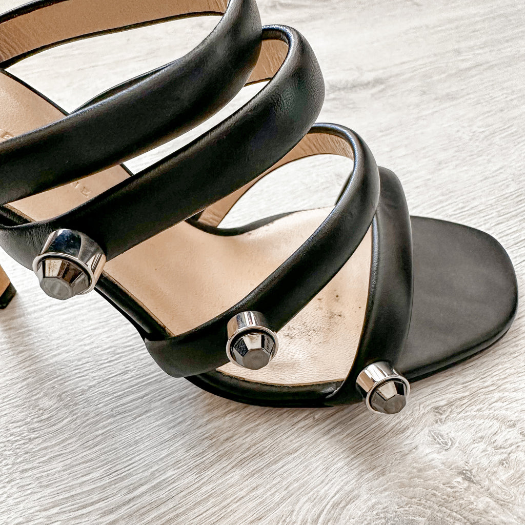 Christopher Kane Spiral Strappy Embellished High Heels - House Of Huntington