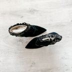 Christopher Kane Black Velvet Leather Trim Detail Ankle High Heels Booties - House Of Huntington