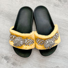 Christopher Kane Sponge Strap Crystal Embellished Slip On Slides Flats - House Of Huntington