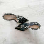 Christopher Kane Black Silver Detail Pointed Toe High Heels - House Of Huntington
