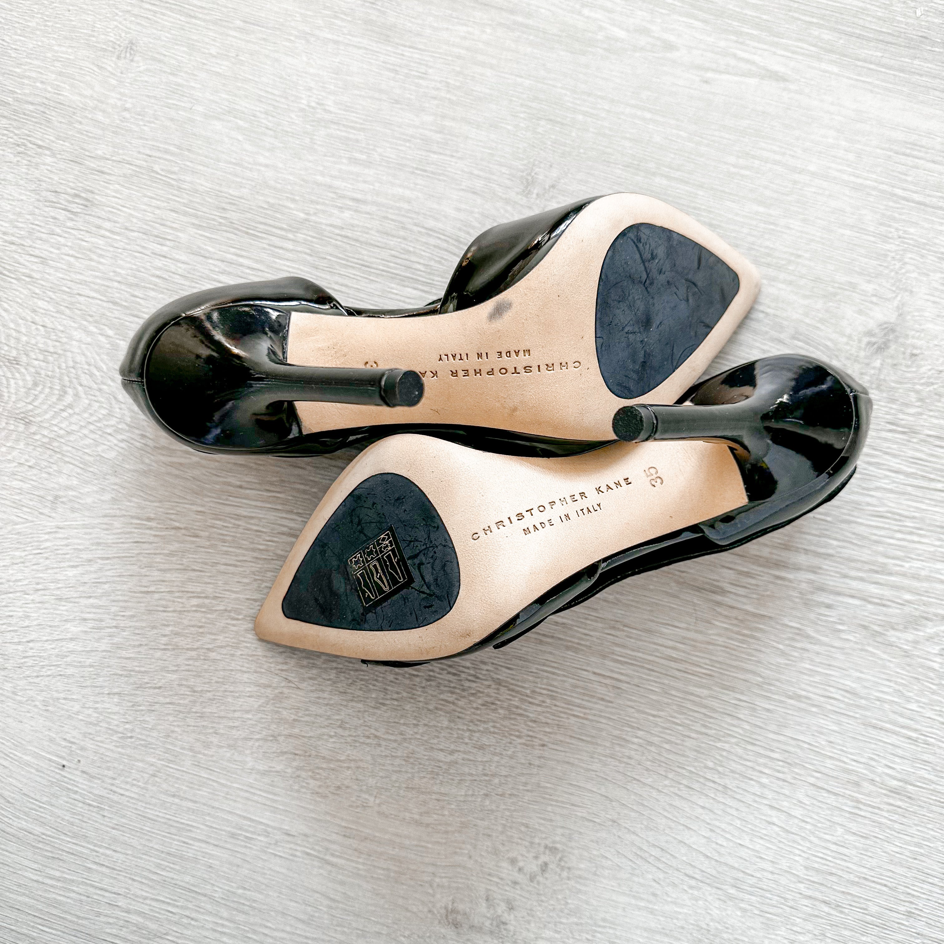 Christopher Kane Black Silver Detail Pointed Toe High Heels - House Of Huntington