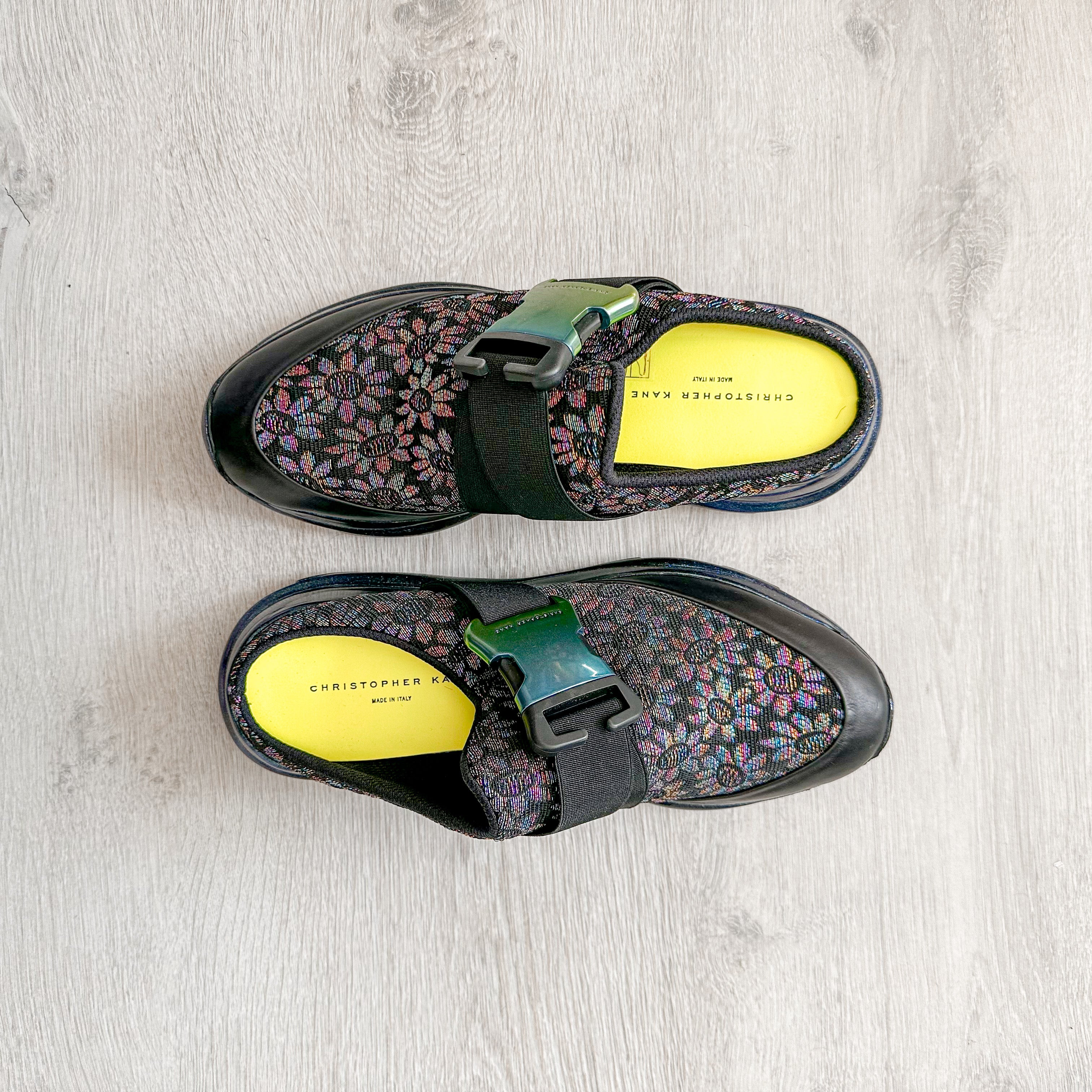 Christopher Kane Floral Jacquard Lurex Slip On Trainers Sneakers - House Of Huntington