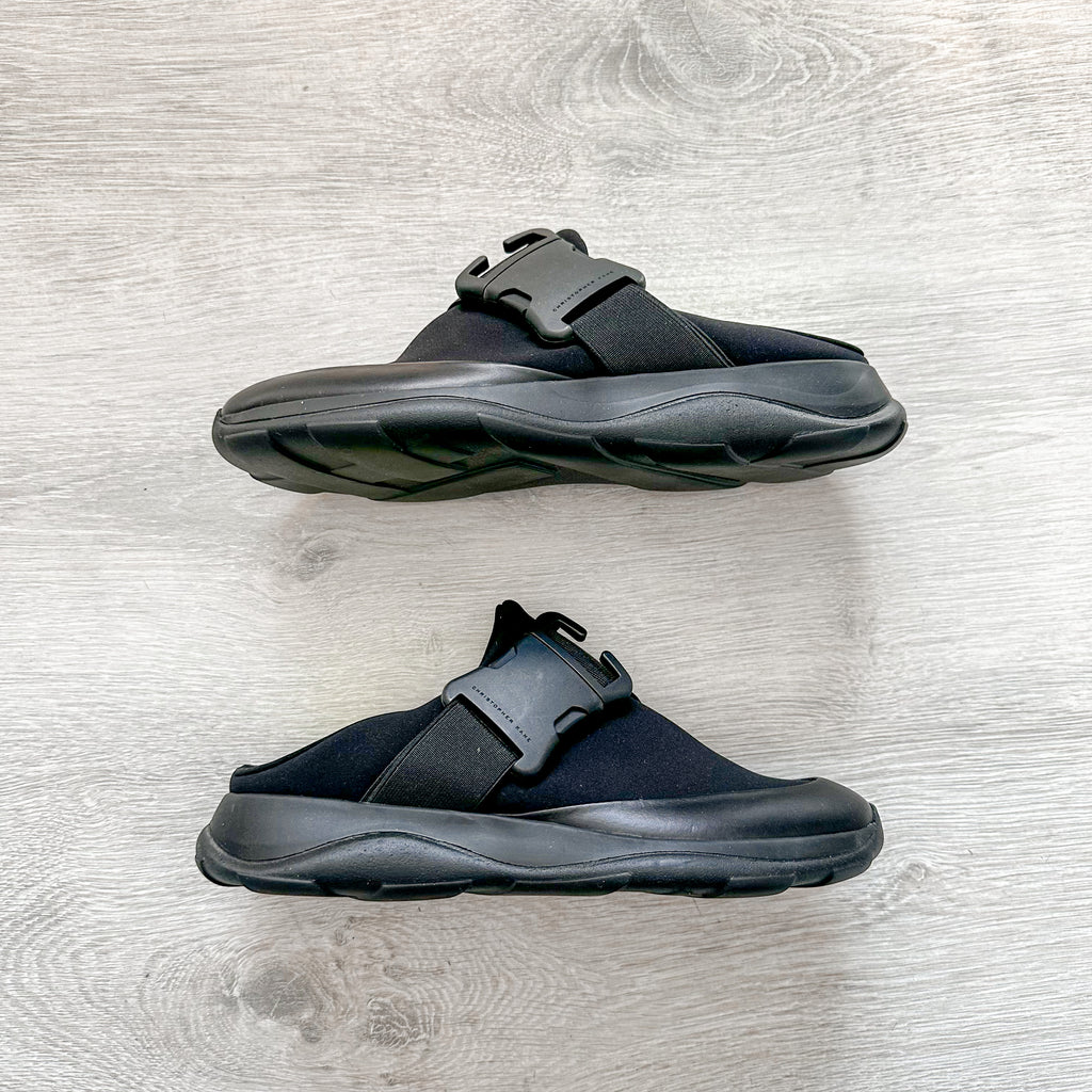 Christopher Kane Black Safety Buckle Slip On Trainers Sneakers - House Of Huntington