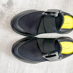 Christopher Kane Black Safety Buckle Slip On Trainers Sneakers - House Of Huntington