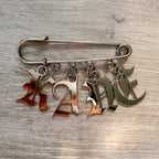 Christopher Kane Name Silver Safety Pin Lapel Pin - House Of Huntington