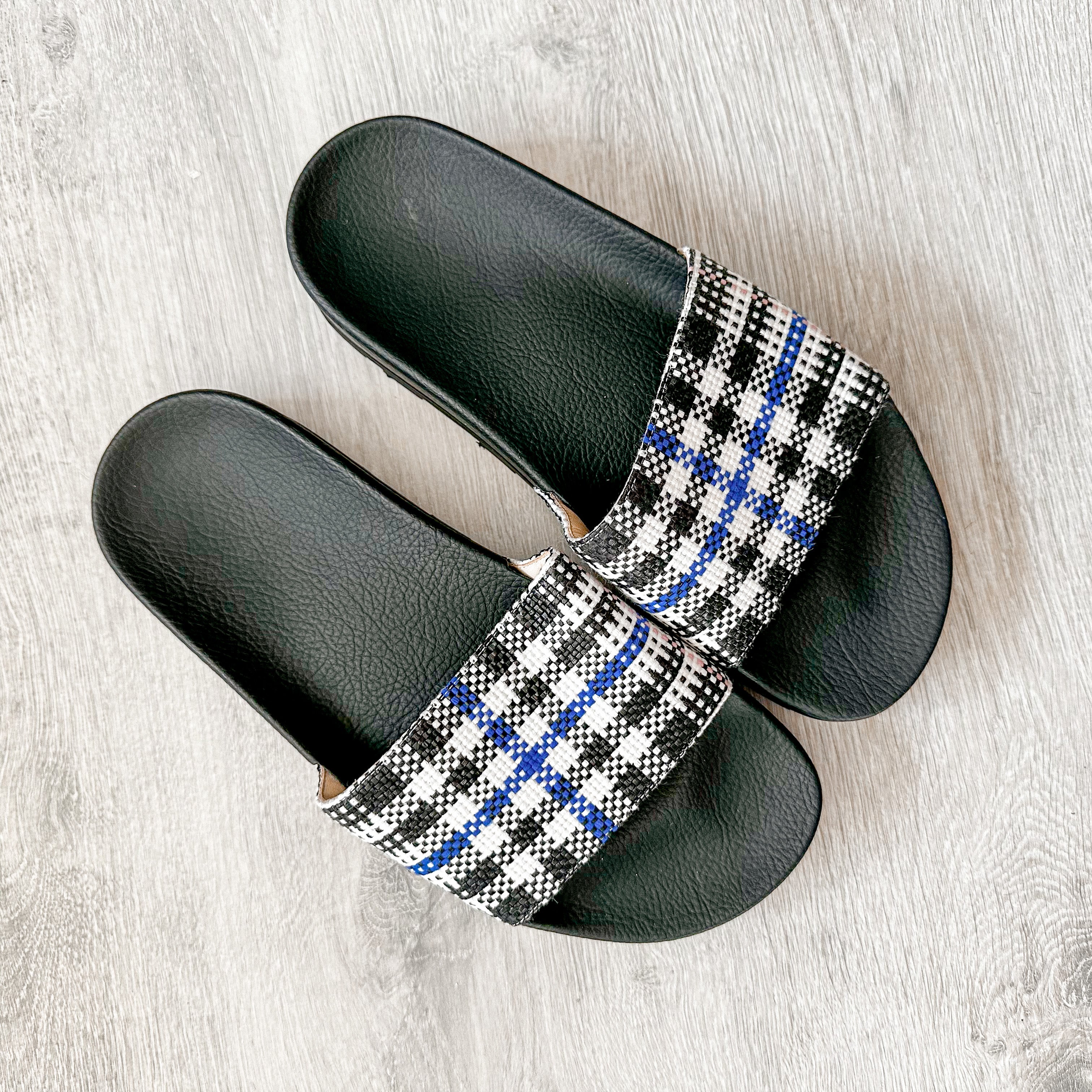Christopher Kane Gingham Check Print Detail Slip On Slippers Slides - House Of Huntington