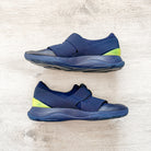 Christopher Kane Blue with Neon Green Safety Buckle Low Top Trainers Sneakers - House Of Huntington