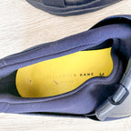 Christopher Kane Blue with Neon Green Safety Buckle Low Top Trainers Sneakers - House Of Huntington