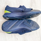 Christopher Kane Blue with Neon Green Safety Buckle Low Top Trainers Sneakers - House Of Huntington