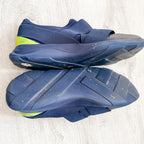 Christopher Kane Blue with Neon Green Safety Buckle Low Top Trainers Sneakers - House Of Huntington