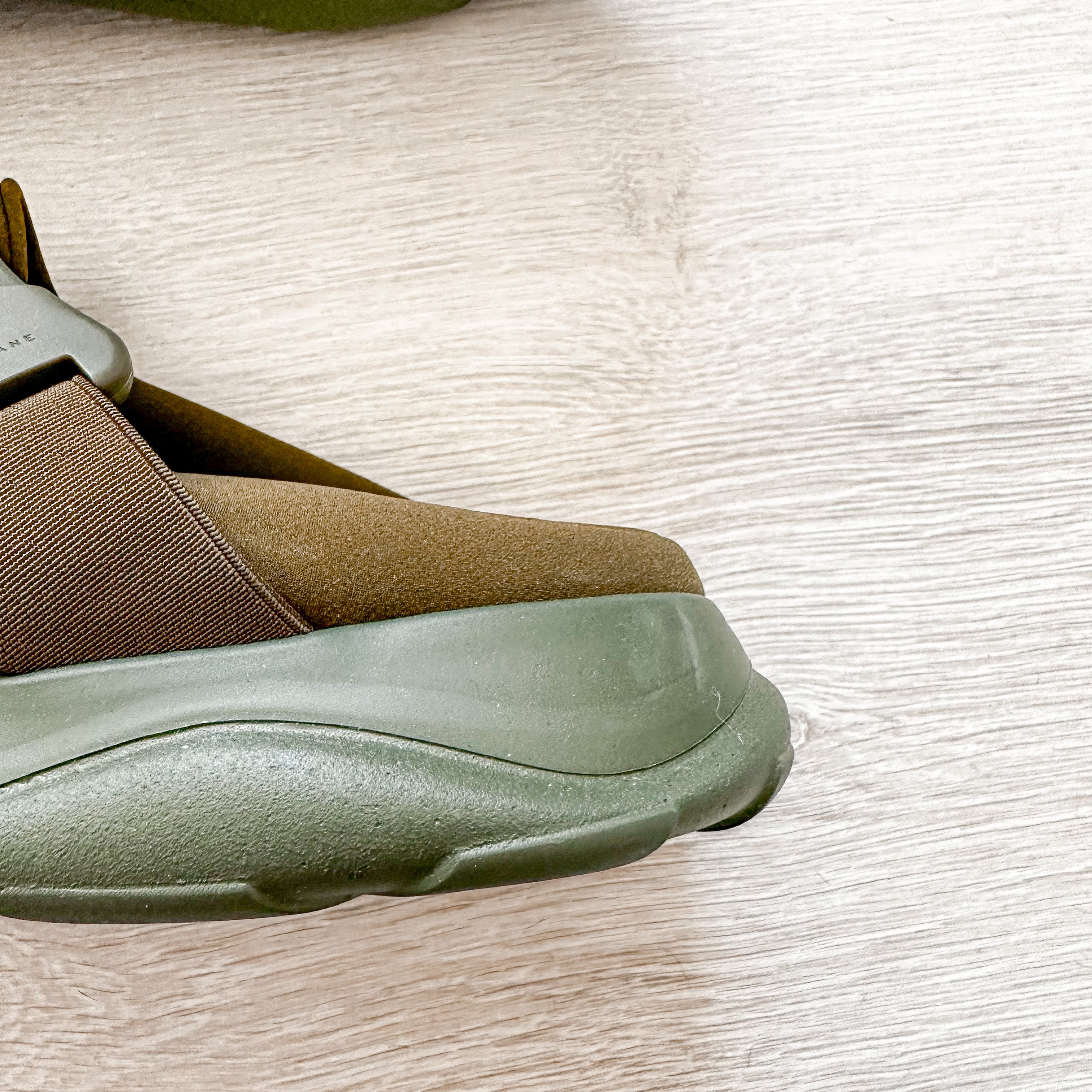 Christopher Kane Khaki Green Safety Buckle Trainers Sneakers Slides - House Of Huntington