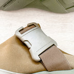 Christopher Kane Khaki Green Safety Buckle Trainers Sneakers Slides - House Of Huntington