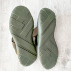 Christopher Kane Khaki Green Safety Buckle Trainers Sneakers Slides - House Of Huntington