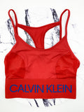 Calvin Klein Underwear Rouge & Bleu Large Band Spell Out Logo Haut de soutien-gorge bralette non doublé