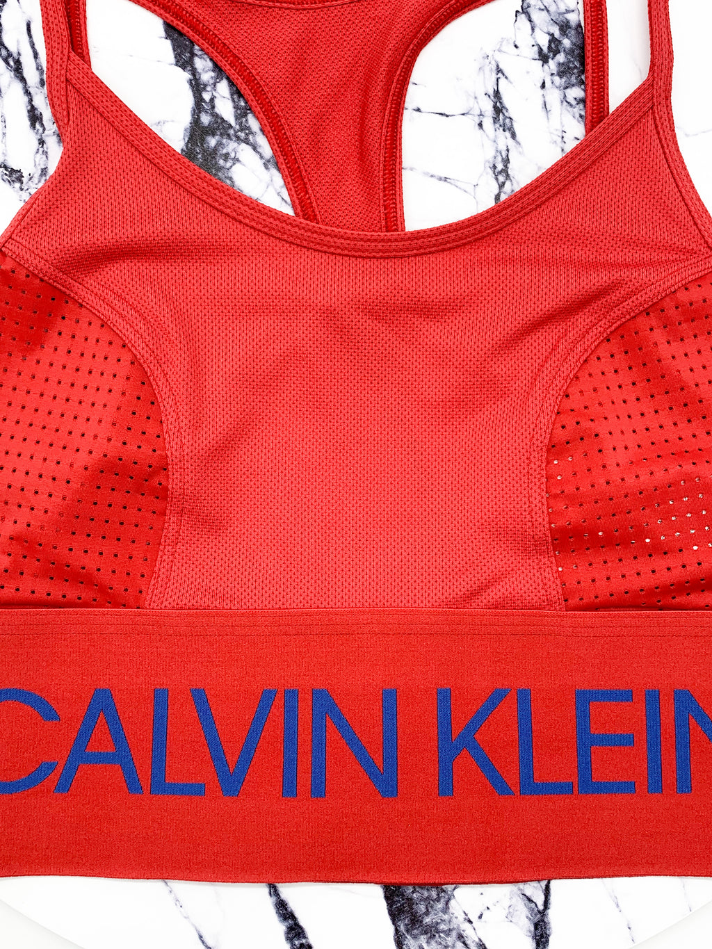 Calvin Klein Underwear Rouge & Bleu Large Band Spell Out Logo Haut de soutien-gorge bralette non doublé