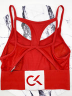 Calvin Klein Underwear Rouge & Bleu Large Band Spell Out Logo Haut de soutien-gorge bralette non doublé