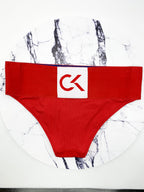 Calvin Klein Rouge Tanga Large Band Spellout Culotte