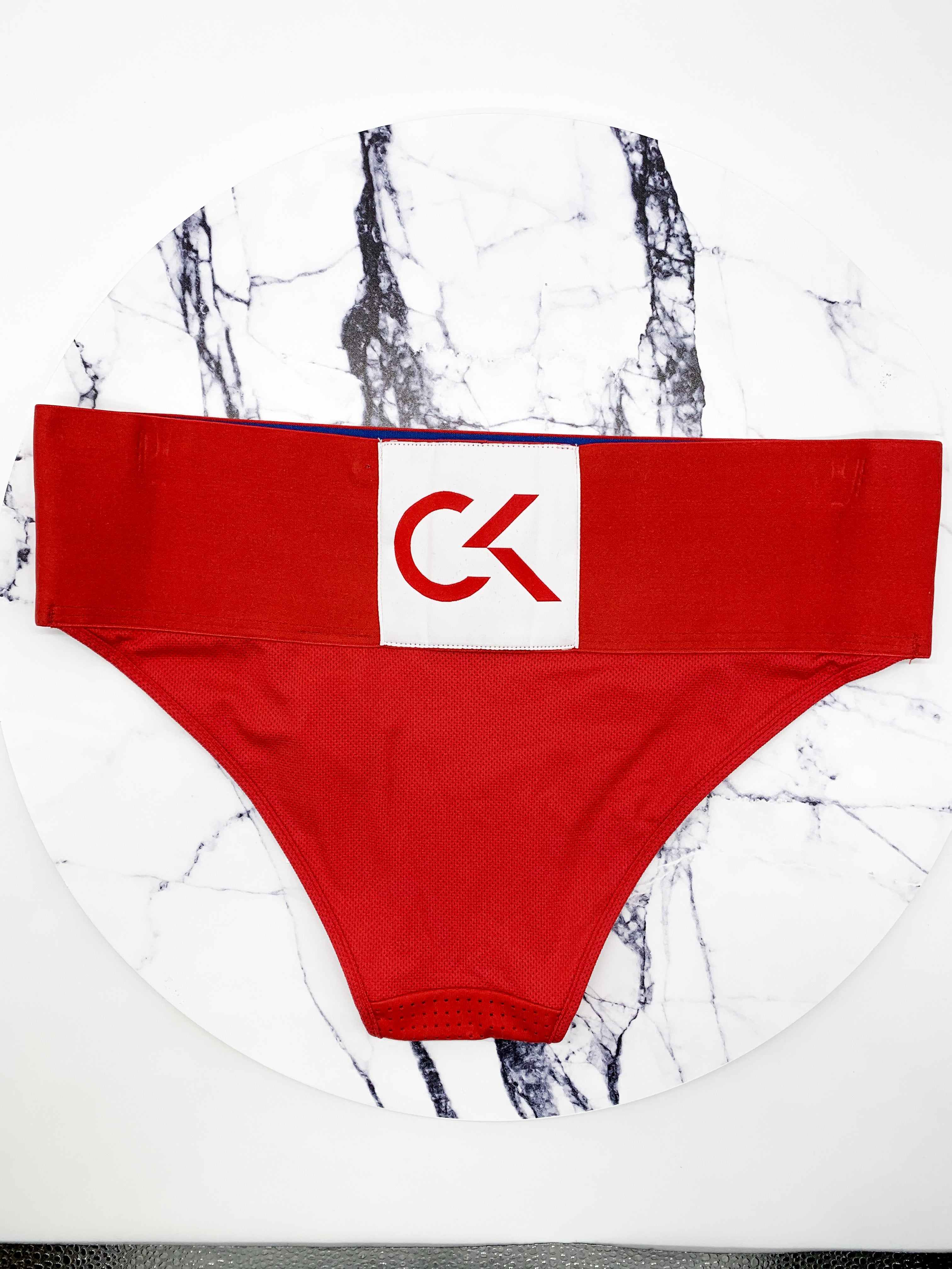 Calvin Klein Rouge Tanga Large Band Spellout Culotte