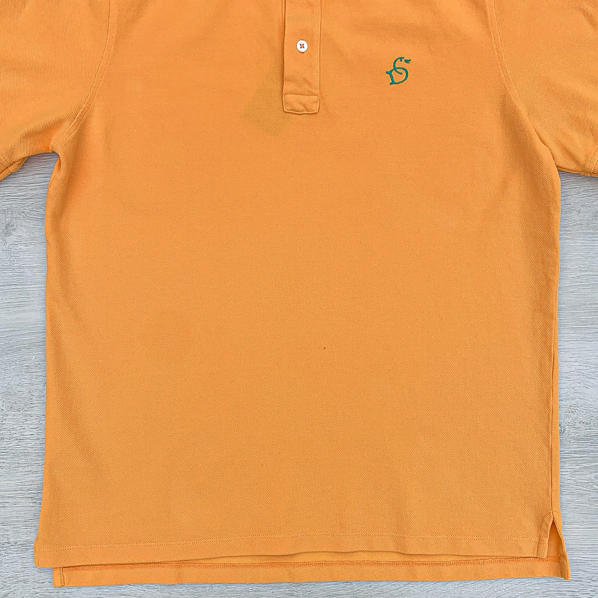 Drake's Duck Butterscotch Yellow Polo Shirt With Logo Embroidered Cotton Piqué - House Of Huntington