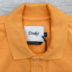 Drake's Duck Butterscotch Yellow Polo Shirt With Logo Embroidered Cotton Piqué - House Of Huntington