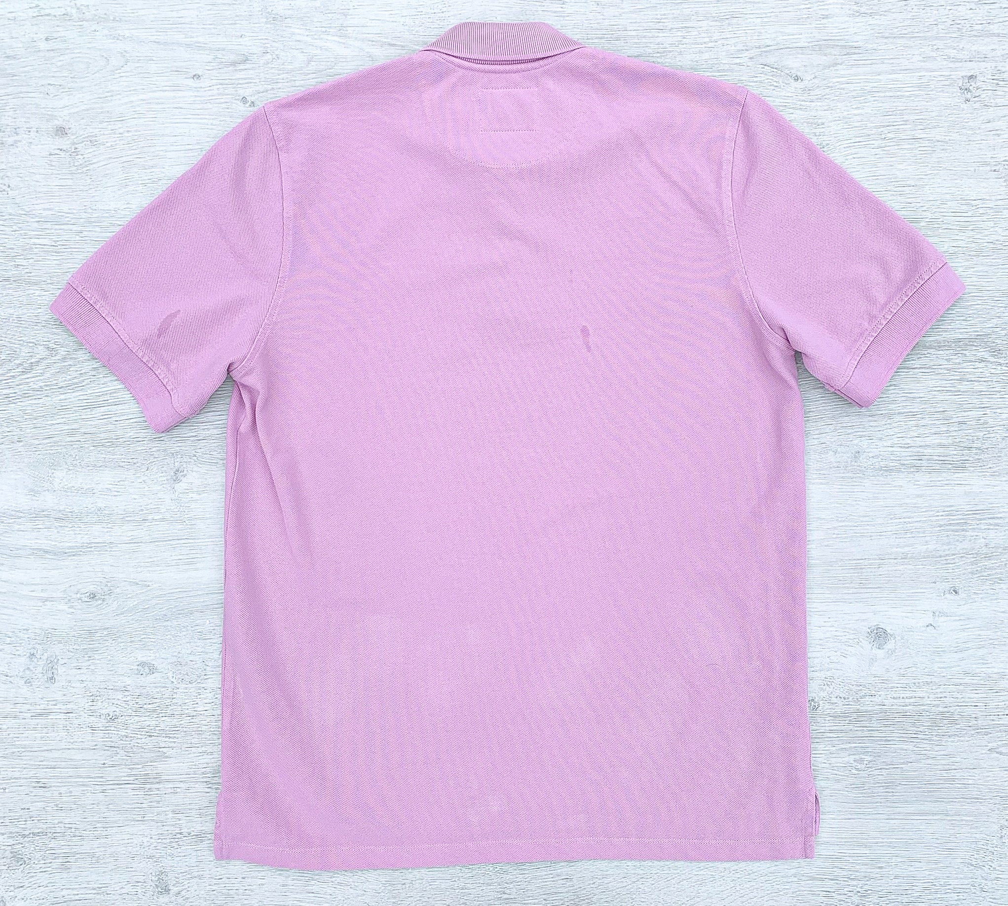 Kemeja Polo Piqué Kapas Bersulam Logo Drake's Lilac Pink Duck