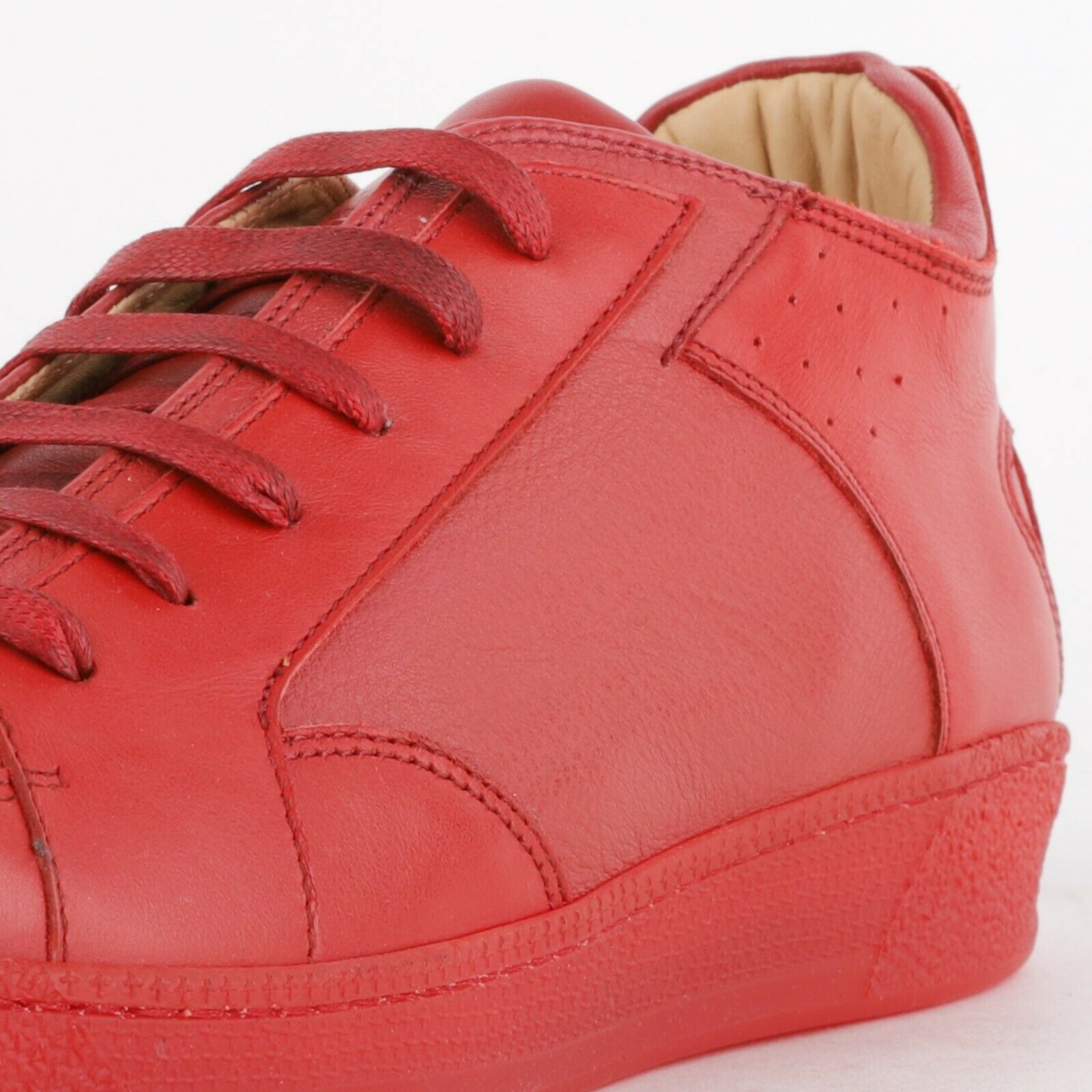 Baskets basses en nappa rouge Maison Martin Margiela