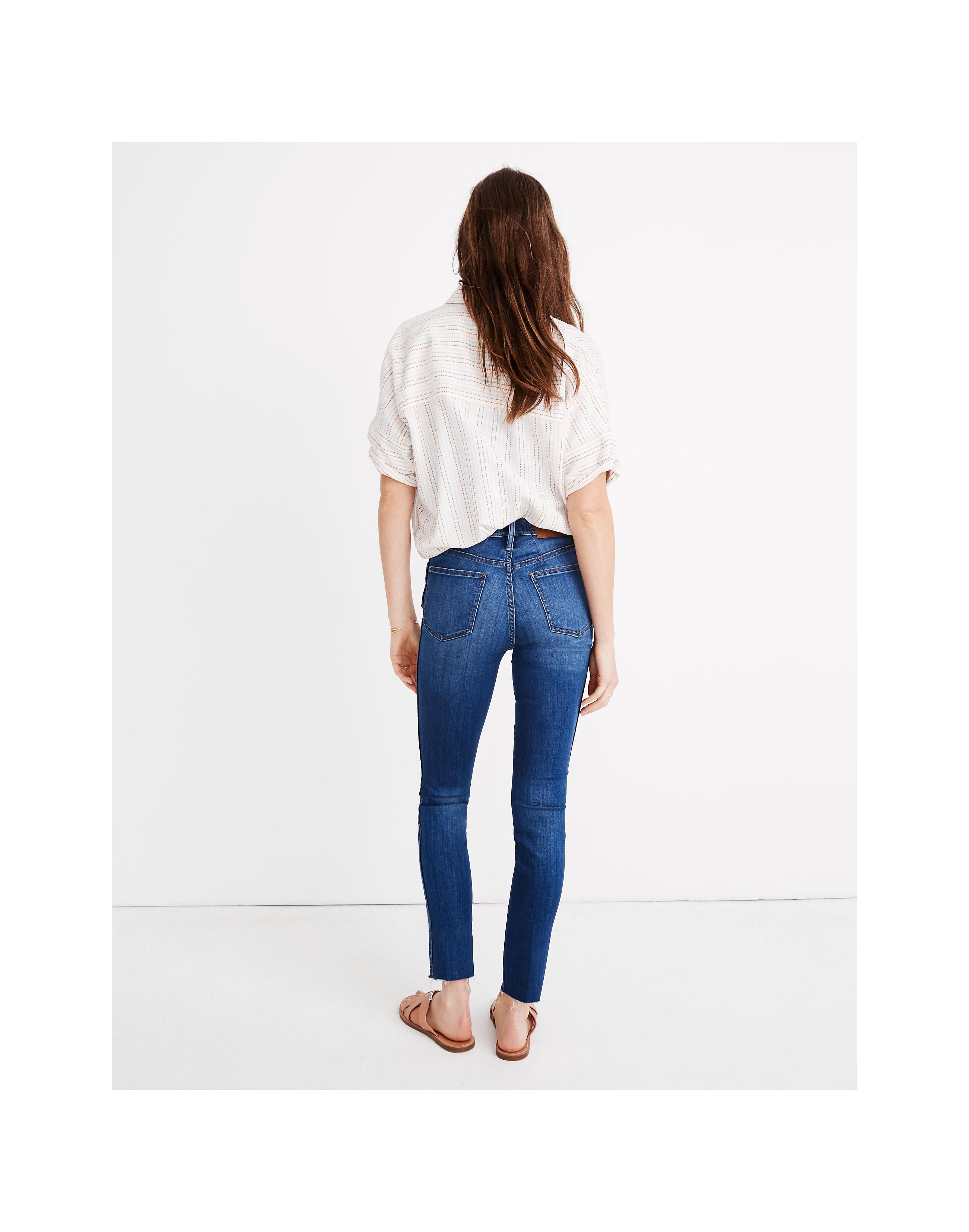 MADEWELL 10-tommers skinny crop-jeans med høy høyde