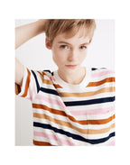 MADEWELL イージー クロップ T シャツ ベアトリス ストライプ