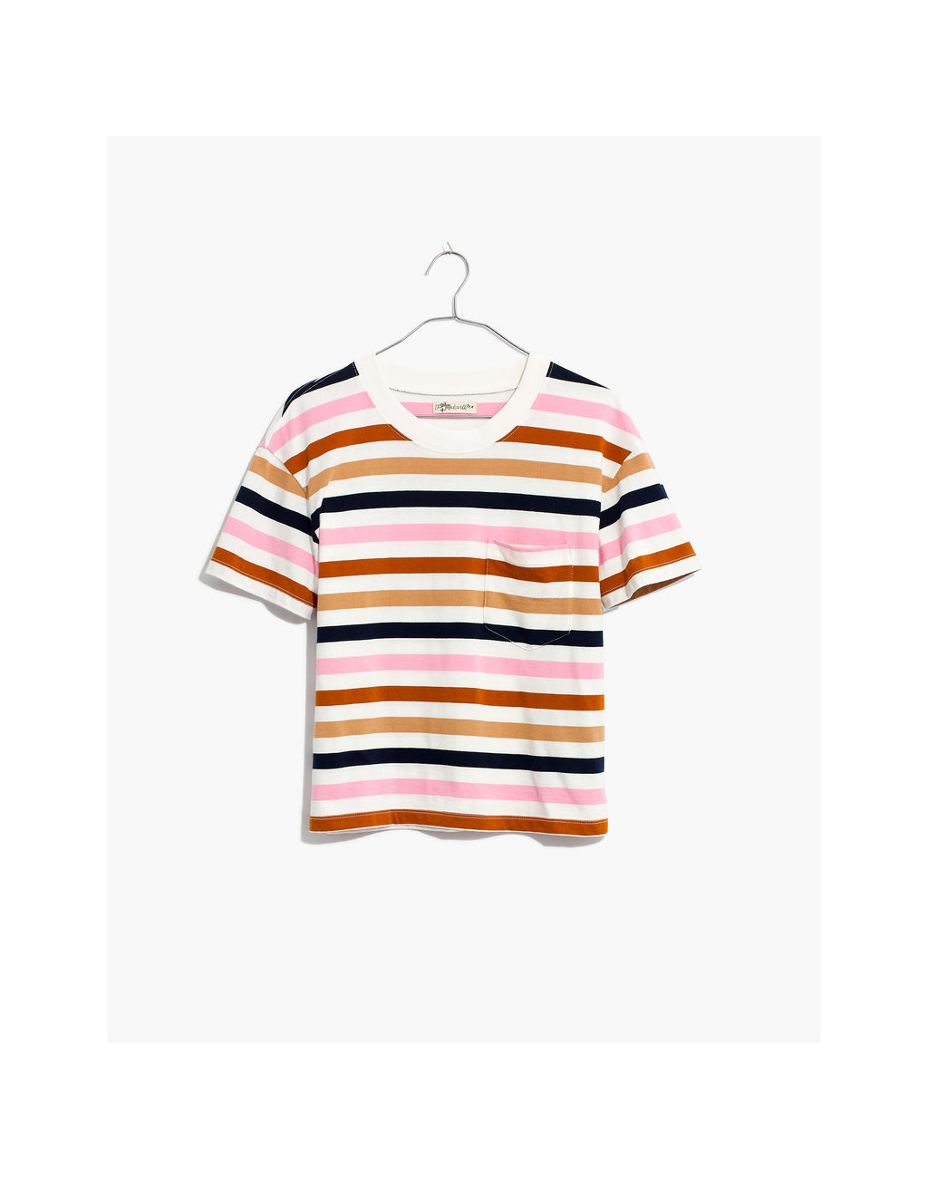 MADEWELL イージー クロップ T シャツ ベアトリス ストライプ