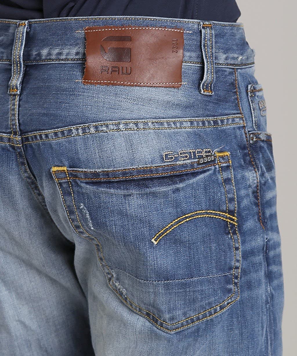 G-Star 3301 Straight Memphis Denim Vaqueros envejecidos claros